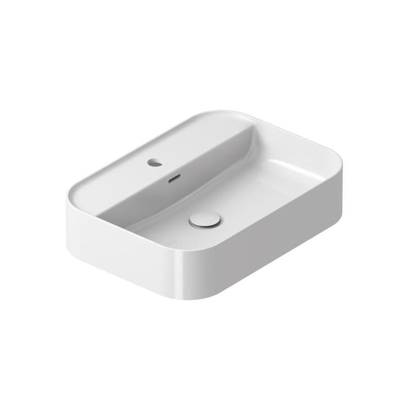 Umyvadlo na desku Ravak Ceramic Slim 55x40 cm otvor pro baterii uprostřed XJX01155005