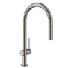 Dřezová baterie Hansgrohe Talis s vytahovací sprškou, 2 proudy kartáčovaný černý chrom 72800340