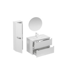 Koupelnová sestava s umyvadlem včetně umyvadlové baterie, vtoku a sifonu Naturel Stilla bílá lesk KSETSTILLA006