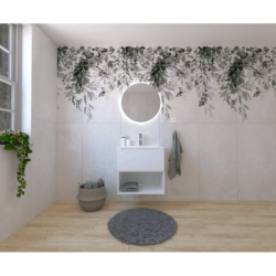 Koupelnová sestava s umyvadlem včetně umyvadlové baterie, vtoku a sifonu Naturel Stilla bílá lesk KSETSTILLA009