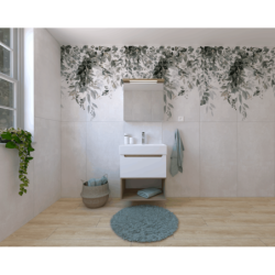 Koupelnová sestava s umyvadlem včetně umyvadlové baterie, vtoku a sifonu Naturel Stilla bílá lesk KSETSTILLA010