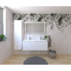 Koupelnová sestava s umyvadlem včetně umyvadlové baterie, vtoku a sifonu Naturel Ancona bílá KSETANCONA7