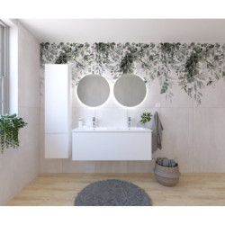 Koupelnová sestava s umyvadlem včetně umyvadlové baterie, vtoku a sifonu Naturel Ancona bílá KSETANCONA8