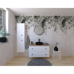 Koupelnová sestava s umyvadlem včetně umyvadlové baterie, vtoku a sifonu Naturel Forli bílá KSETFORLI1