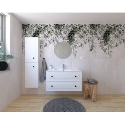 Koupelnová sestava s umyvadlem včetně umyvadlové baterie, vtoku a sifonu Naturel Forli bílá KSETFORLI3