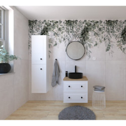 Koupelnová sestava s umyvadlem včetně umyvadlové baterie, vtoku a sifonu Naturel Forli bílá KSETFORLI7