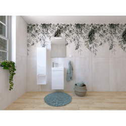 Koupelnová sestava s umyvadlem včetně umyvadlové baterie, vtoku a sifonu Naturel Stilla bílá lesk KSETSTILLA022