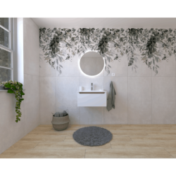 Koupelnová sestava s umyvadlem včetně umyvadlové baterie, vtoku a sifonu Naturel Stilla bílá lesk KSETSTILLA026