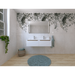 Koupelnová sestava s umyvadlem včetně umyvadlové baterie, vtoku a sifonu Naturel Stilla bílá lesk KSETSTILLA028