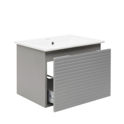 Koupelnová skříňka s umyvadlem Naturel Savona 58x43x44,8 cm šedá mat SAVONA60GM