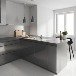 Dřezová baterie GROHE Eurodisc s otočným ramínkem chrom 33771001