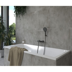 Vanová baterie SAT B-Way se sprchovým setem 150 mm černá SATBSBW222SET