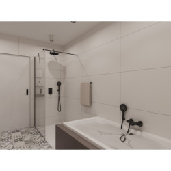 Vanová baterie SAT B-Way se sprchovým setem 150 mm černá SATBSBW222SET