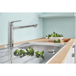 Dřezová baterie GROHE BauEdge 2020 s uzavíracím ventilem chrom 31696000