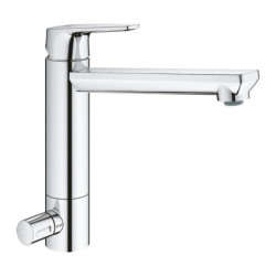 Dřezová baterie GROHE BauEdge 2020 s uzavíracím ventilem chrom 31696000