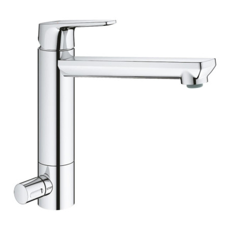 Dřezová baterie GROHE BauEdge 2020 s uzavíracím ventilem chrom 31696000
