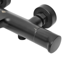 Vanová baterie SAT Dark bez sprchového setu 150 mm černá SATBSDA222C