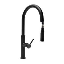 Dřezová baterie SAT s vytahovací sprškou, 2 proudy černá SATBSD286C