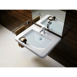 Bezbariérové umyvadlo Geberit Selnova 55x52,5 cm otvor pro baterii uprostřed 500.785.00.7