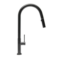 Dřezová baterie SAT s vytahovací sprškou, 2 proudy černá SATBSD288C