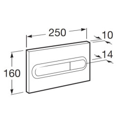Ovládací tlačítko Roca PL1 plast chrom lesk A890095001