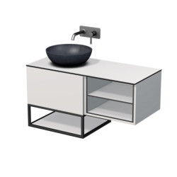 Koupelnová skříňka pod umyvadlo Naturel Oxo 110x58x50 cm bílá mat OXO110L601ZKDSBM