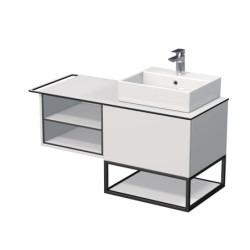 Koupelnová skříňka pod umyvadlo Naturel Oxo 110x58x50 cm bílá mat OXO110P601ZKDLBM