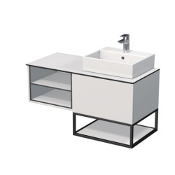 Koupelnová skříňka pod umyvadlo Naturel Oxo 110x58x50 cm bílá mat OXO110P601ZKDSBM