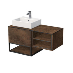 Koupelnová skříňka pod umyvadlo Naturel Oxo 110x58x50 cm měď mat OXO110L601ZKDSM