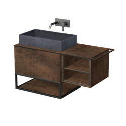 Koupelnová skříňka pod umyvadlo Naturel Oxo 110x58x50 cm měď mat OXO110L701ZKDPM