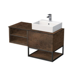 Koupelnová skříňka pod umyvadlo Naturel Oxo 110x58x50 cm měď mat OXO110P601ZKDSM