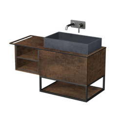 Koupelnová skříňka pod umyvadlo Naturel Oxo 110x58x50 cm měď mat OXO110P701ZKDLM