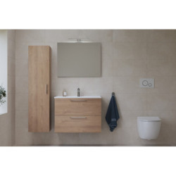 Koupelnová sestava s umyvadlem 60 cm včetně umyvadlové baterie, vtoku a sifonu VitrA Mia zlatý dub KSETMIA60D