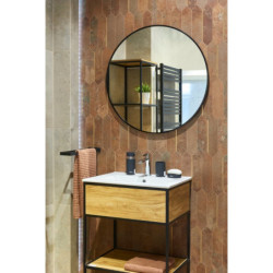 Zrcadlo Naturel B-Way 60x60 cm černá ZBWKU60C