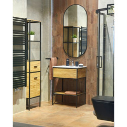 Zrcadlo Naturel B-Way 60x120 cm černá ZBWOV12060C