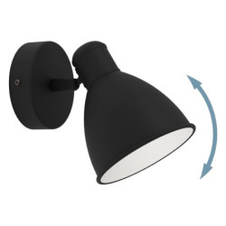 Nástěnné světlo do koupelny Eglo San peri ocel černá, bílá 900428