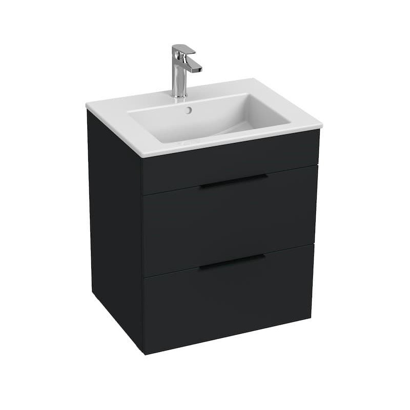 Koupelnová skříňka s umyvadlem Jika Cube 55x43x62,2 cm antracit mat H4536121763521