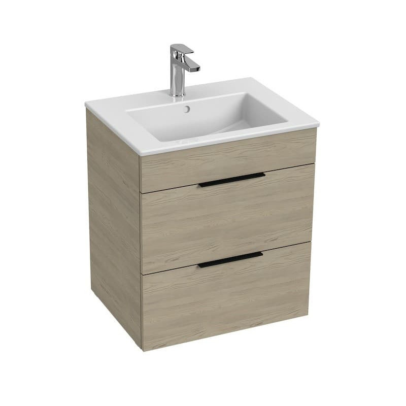 Koupelnová skříňka s umyvadlem Jika Cube 55x43x62,2 cm jasan H4536121765141