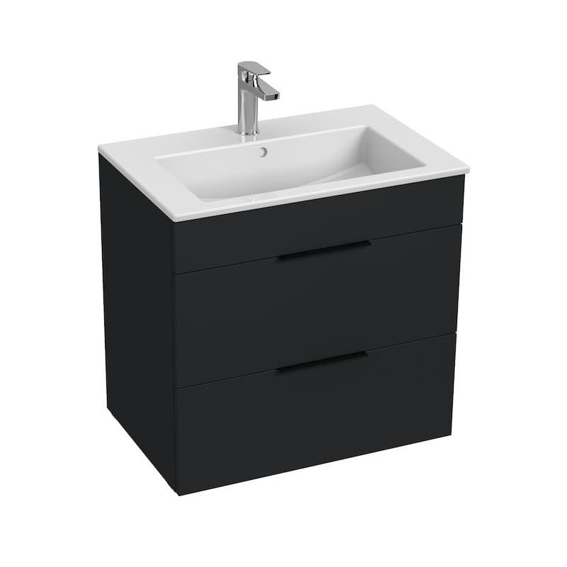 Koupelnová skříňka s umyvadlem Jika Cube 65x43x62,2 cm antracit mat H4536021763521