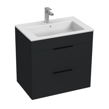 Koupelnová skříňka s umyvadlem Jika Cube 65x43x62,2 cm antracit mat H4536021763521