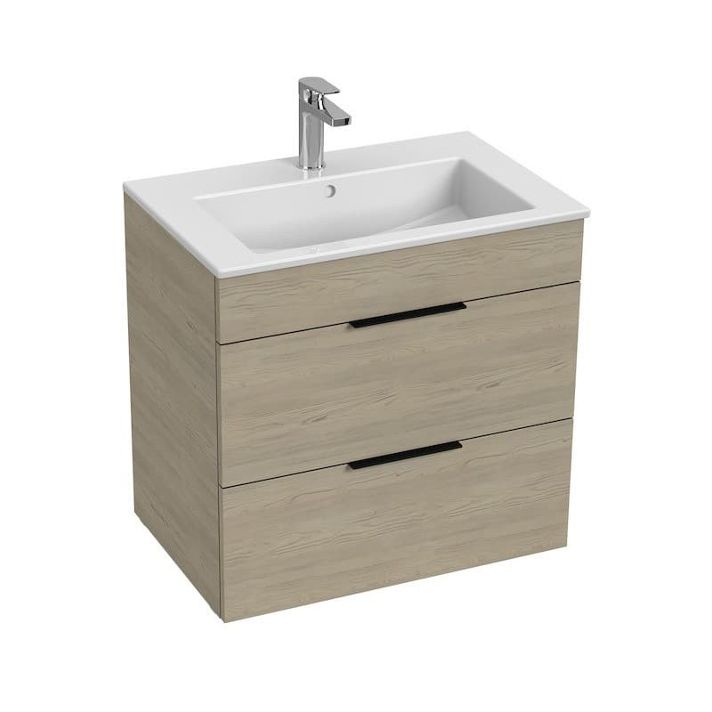 Koupelnová skříňka s umyvadlem Jika Cube 65x43x62,2 cm jasan H4536021765141
