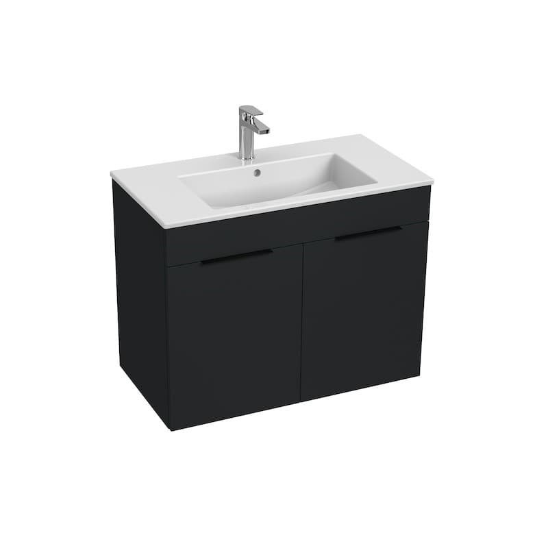 Koupelnová skříňka s umyvadlem Jika Cube 80x43x62,2 cm antracit mat H4537521763521