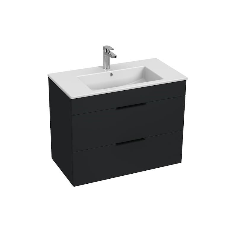 Koupelnová skříňka s umyvadlem Jika Cube 80x43x62,2 cm antracit mat H4537621763521