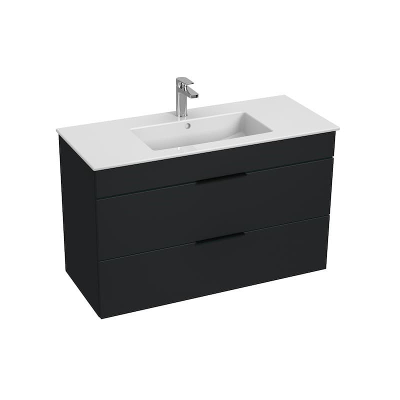 Koupelnová skříňka s umyvadlem Jika Cube 100x43x62,2 cm antracit mat H4536521763521