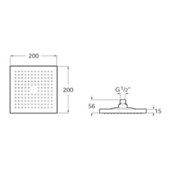 Hlavová sprcha Roca Rainsense chrom A5B2350C00