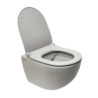 WC závěsné VitrA Sento SmoothFlush šedé včetně sedátka, zadní odpad 7848-076-0101