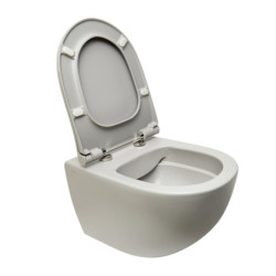 WC závěsné VitrA Sento SmoothFlush šedé včetně sedátka, zadní odpad 7848-076-0101