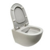 WC závěsné VitrA Sento SmoothFlush šedé včetně sedátka, zadní odpad 7848-076-0101