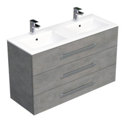 Koupelnová skříňka s umyvadlem SAT Cube Way 120x76,5x46 cm beton mat CUBE461203BEMOD