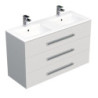 Koupelnová skříňka s umyvadlem SAT Cube Way 120x76,5x46 cm bílá lesk CUBE461203BIMOD